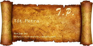 Tót Petra névjegykártya